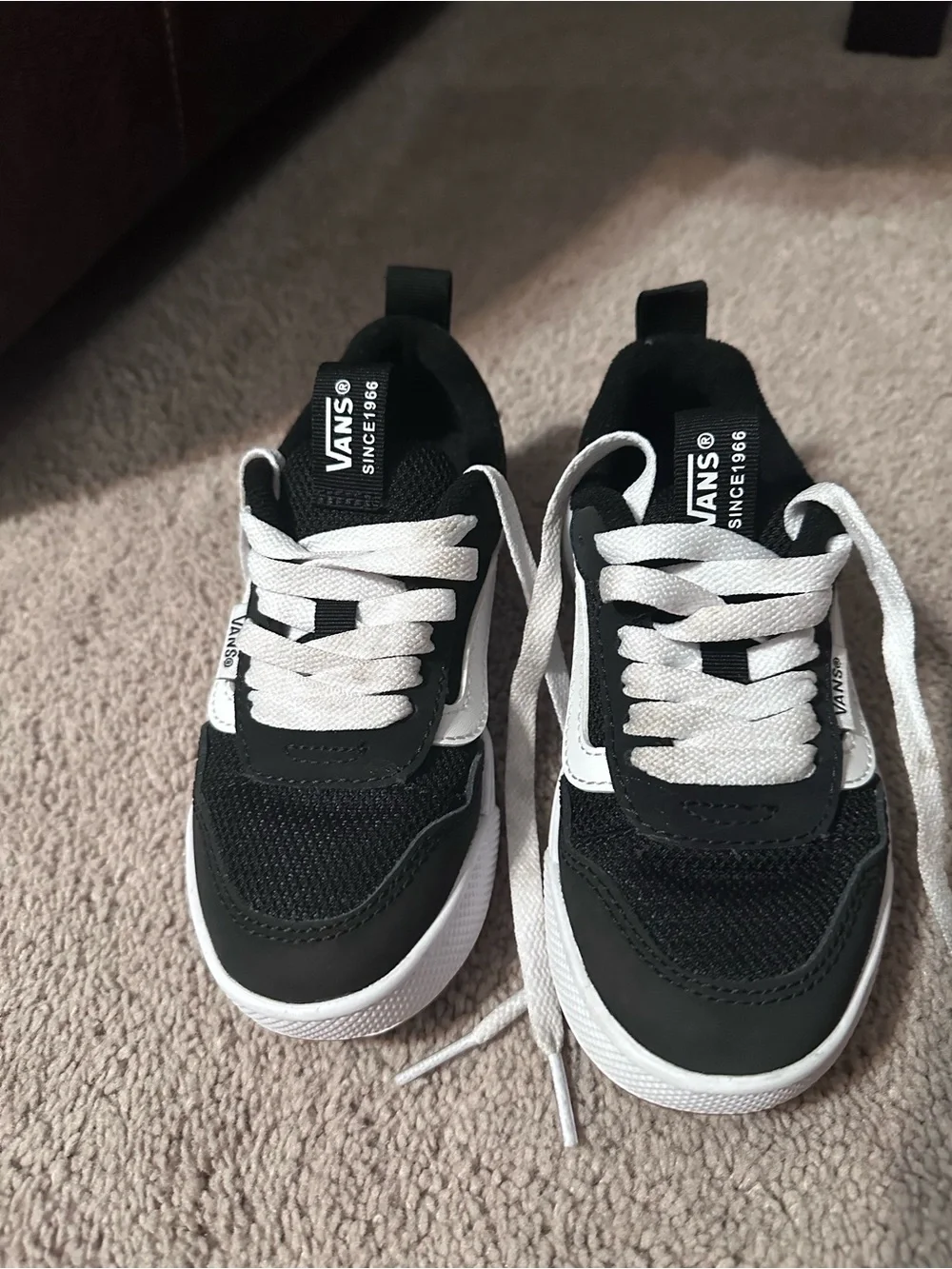 Vans Black and White Low-Top Sneakers